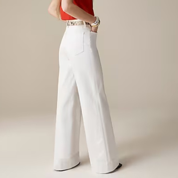 NWT J. Crew Women’s White Wide-leg denim trouser SZ Various - Picture 14 of 16